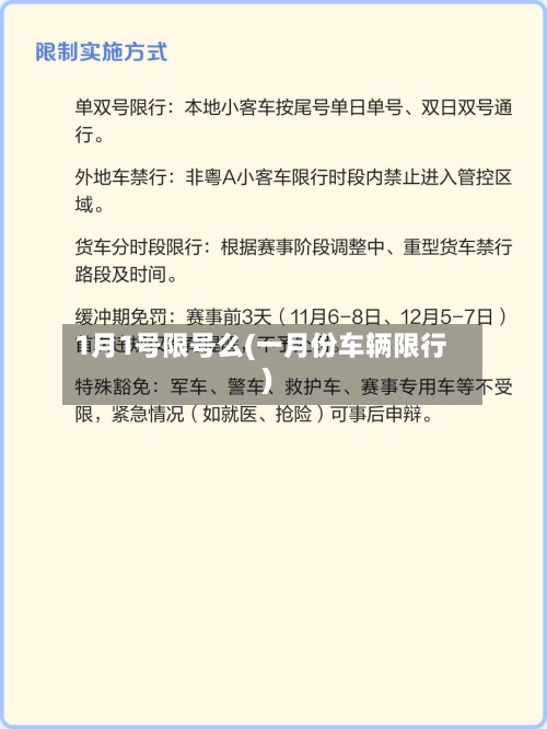 1月1号限号么(一月份车辆限行)-第2张图片