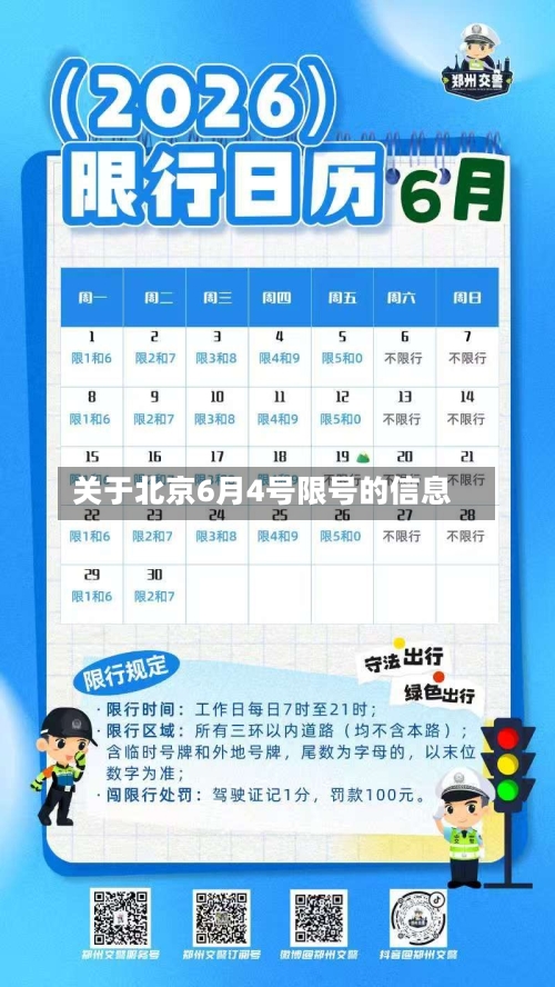 关于北京6月4号限号的信息