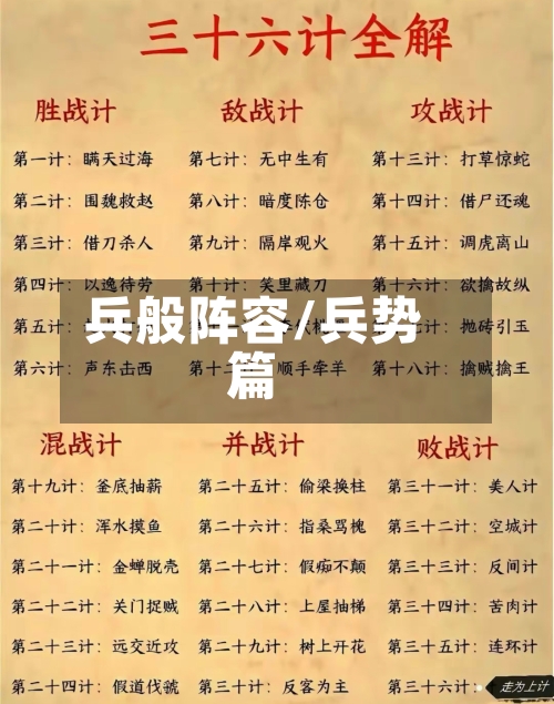 兵般阵容/兵势篇-第3张图片