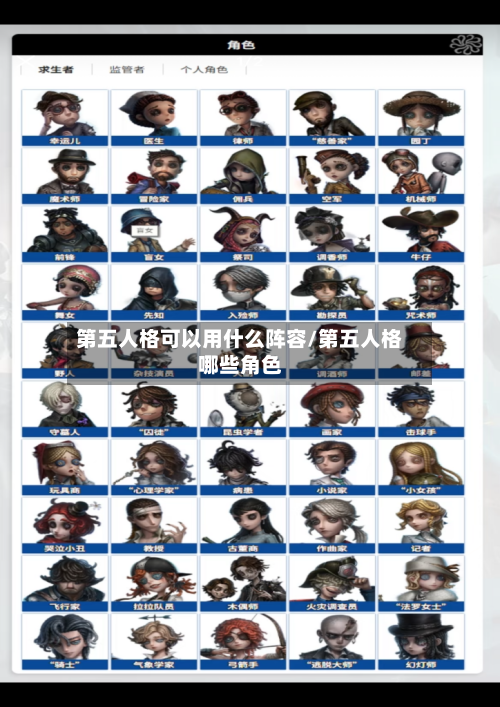 第五人格可以用什么阵容/第五人格哪些角色-第2张图片
