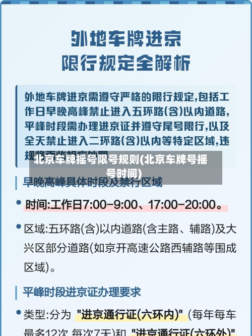 北京车牌摇号限号规则(北京车牌号摇号时间)