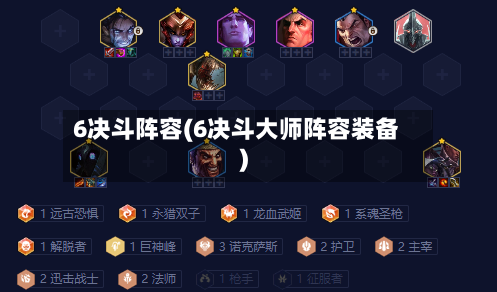 6决斗阵容(6决斗大师阵容装备)
