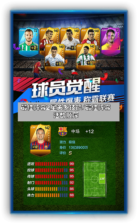 最佳阵容2星关系技能/最佳阵容活动顺序